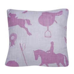 Poduszka „Konie” w kolorze różowo fioletowym