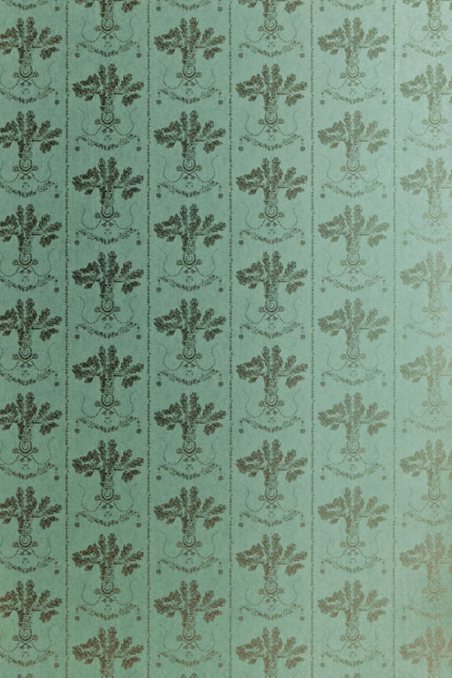 Tapeta Barneby Gates w kolorze miętowym z klasycznym ornamentem