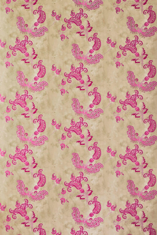 Tapeta Barneby Gates „Paisley” w kolorze różowym na beżowym tle