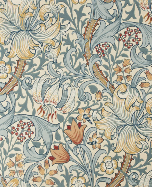 Tapeta Morris and Co. Archive Wallpapers 210401 Golden Lily Slate/Manilla