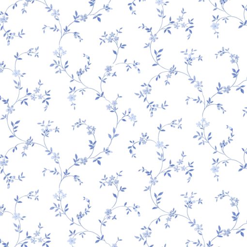 Tapeta Galerie Kitchen Style 3 CK36603 biała niebieskie kwiatki