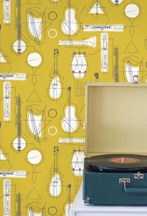 Tapeta Minimoderns Concert  Mustard