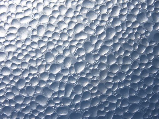 Fototapeta Wallart Glass Bubbles niebieska abstrakcja