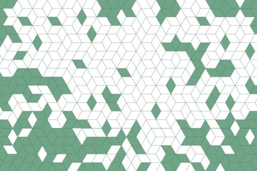 Fototapeta Wallart Shapes Fusion Green zielona mozaika