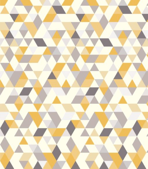 Fototapeta Wallart Tapeta Triangles Coctail Honey 224x256 żółta mozaika