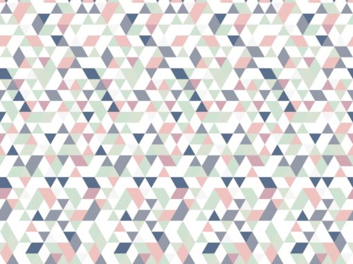 Fototapeta Wallart Tapeta Triangles Coctail Pink Blue mozaika