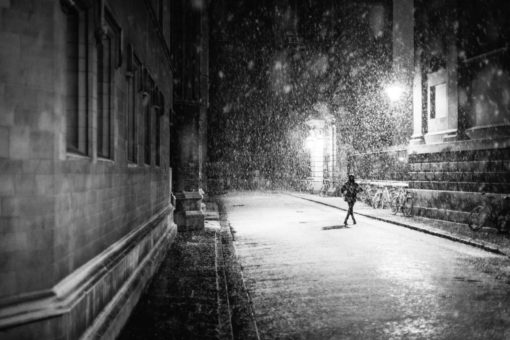Fototapeta Wallart Śnieżna Uliczka ulica