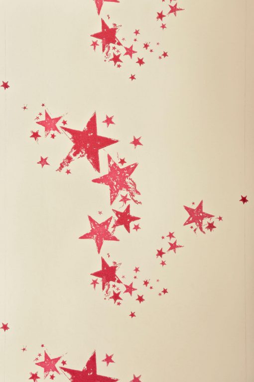 Tapeta Barneby Gates w gwiazdki w kolorze malinowym