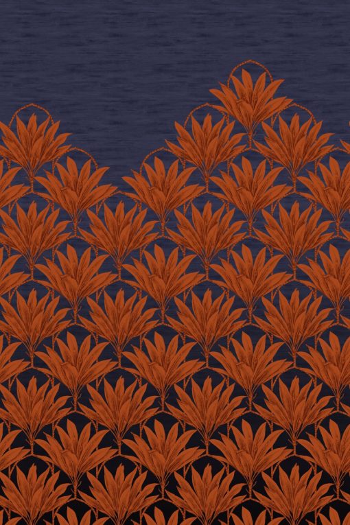 Fototapeta Rasch Textil Zanzibar 290263 Bloom Deco Coral granatowa liście palmy