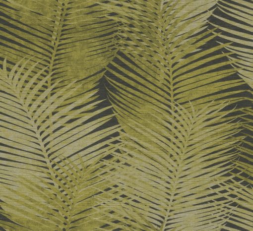 Tapeta Emiliana Parati Chromatic 45105 czarna liście palmy