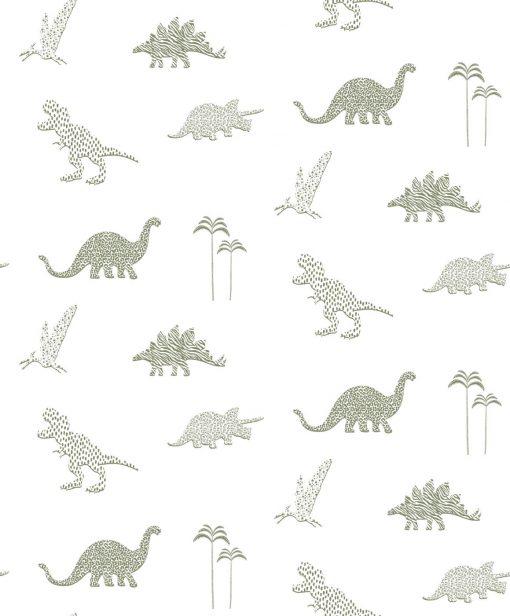 Tapeta BN Walls Doodleedo 220780 biała dinozaury