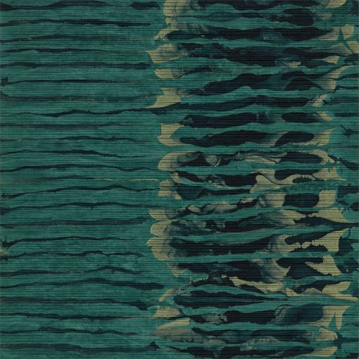 Tapeta Harlequin Anthology 07 112579 Ripple Stripe zielona marmur
