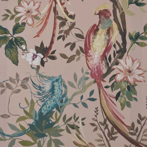 1838 Wallcoverings Fototapeta 1838 Wallcoverings Pavilion 2109-157-03 Bird Sonnet różowa ptaki