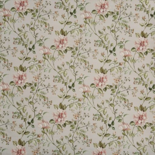 Tkanina Prestigious Textiles Grand Botanical 8690/252 Fragrant Peach Blossom różowa kwiaty