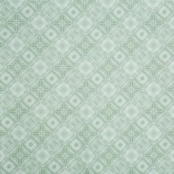 Tkanina Prestigious Textiles Grand Botanical 8691/603 Greenhouse Apple zielona wzory geometryczne
