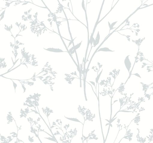 Tapeta Wallquest Newport EC80708 Southport biała szare polne kwiaty