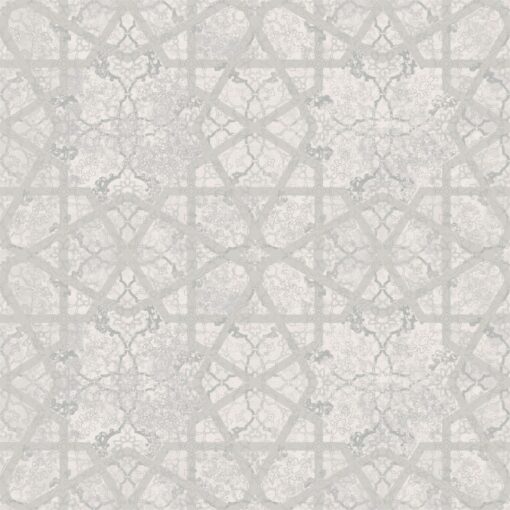 Tapeta Shiraz SR28301 biała srebrny ornament