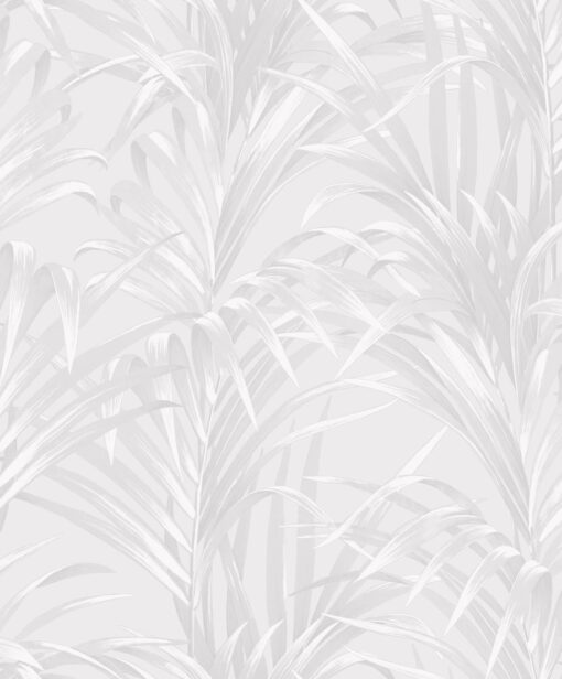 Tapeta Casadeco 1930 28920101 Fougeres biała perłowe liście palmy