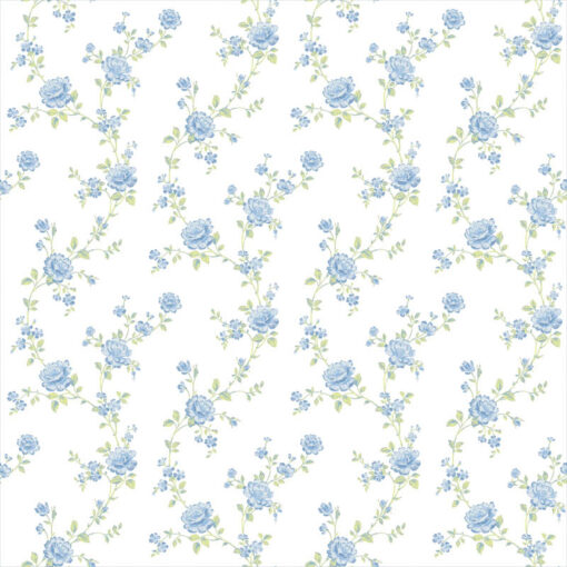 Tapeta Id-Art Mariola 70103 biała niebieskie róże