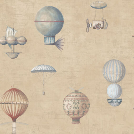 Tapeta Galerie Nostalgie G56203 latające balony beżowa