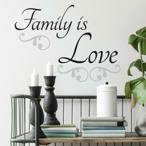 Naklejka Dekoracyjna NAPIS FAMILY IS LOVE RMK2120SCS