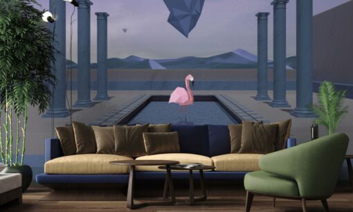 Fototapeta  Double Room Pool Paradise 015003 3d flamingi