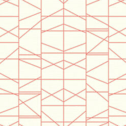 Tapeta York Wallcoverings Geometric GM7548 biała czerwone linie