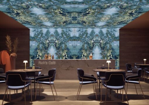 Panel szklany dekoracyjny Tecnografica Golden River 3 niebieski kamień