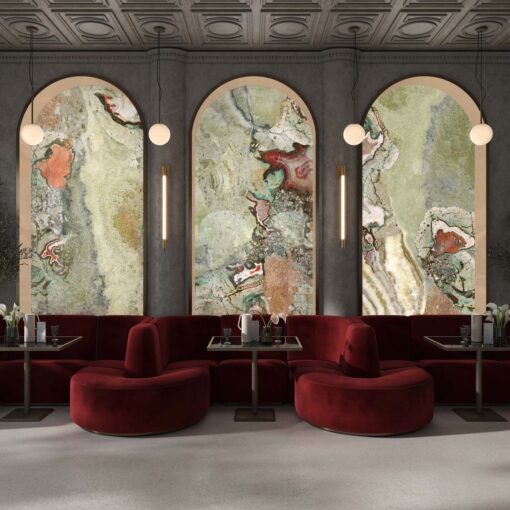 Panel szklany dekoracyjny Tecnografica Patchouli 3 zielony kamień