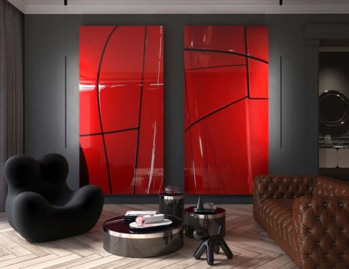 Panel szklany dekoracyjny Tecnografica Scuderia Red 5 3d