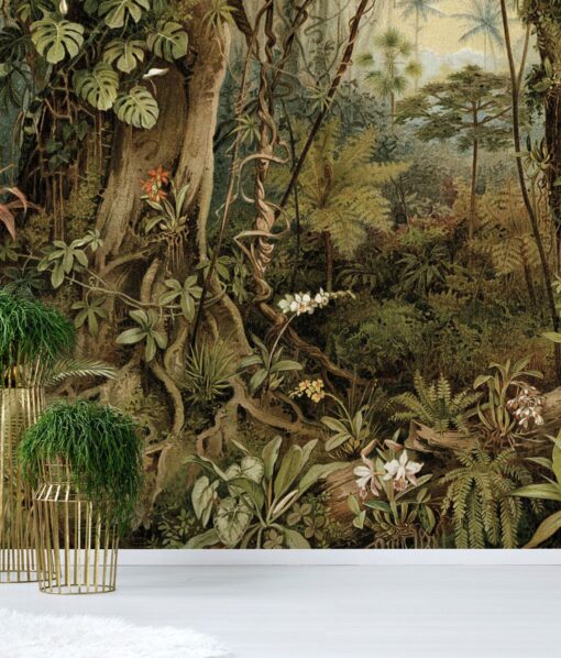 Fototapeta Feathr Paradise Lost (Vintage Jungle) Wall Mural Original dżungla