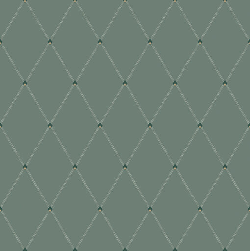 Tapeta Boras Tapeter Timeless Traditions 3282 Fredrik zielono szara geometryczna romby