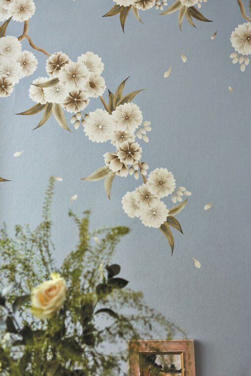 Fototapeta Harlequin Diane Hill 112888 Rosa Feahter Grey szara kwiaty