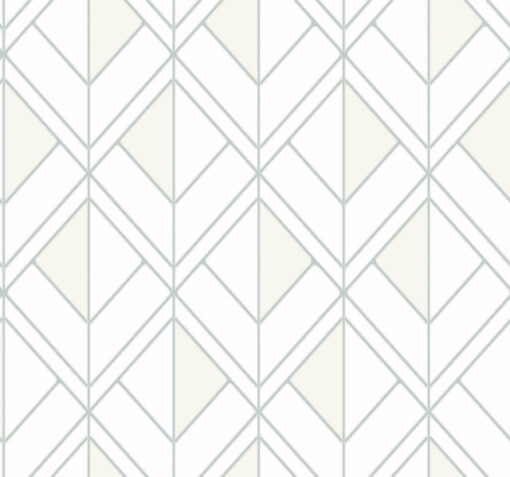 Tapeta York Wallcoverings Geometric GM7550 biała Art Deco