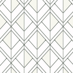 Tapeta York Wallcoverings Geometric GM7552 biała Art Deco