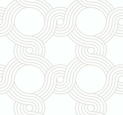 Tapeta York Wallcoverings Geometric GM7592 biała beżowa plecionka