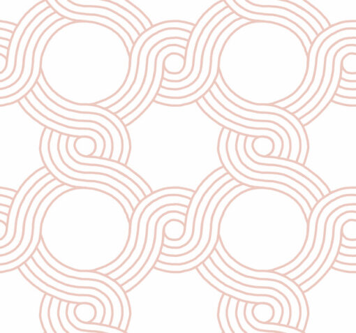 Tapeta York Wallcoverings Geometric GM7595 biała różowa plecionka