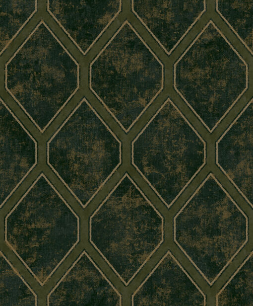 Tapeta Wll-for 2 W220515 zielono złota geometryczna
