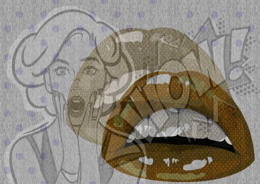 Fototapeta Tecnografica Suzie Deco Orange komiks twarz kobiety
