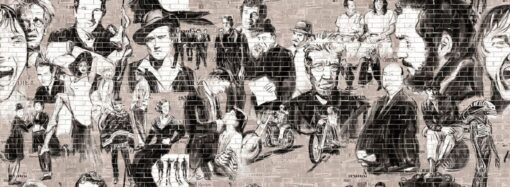 Fototapeta Tecnografica Marco Fontana Wall Of Fame Dark ludzie napisy