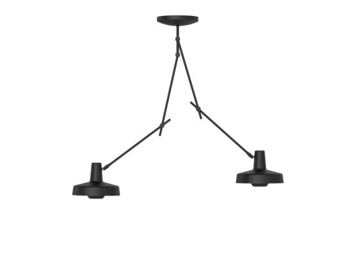 Lampa sufitowa czarna Arigato podwójna z regulowanym ramieniem Grupa Products