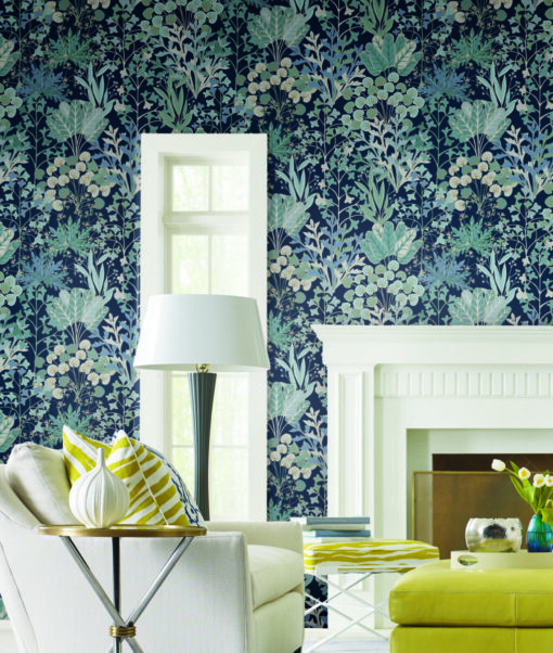 Tapeta York Wallcoverings Blooms Second Edition BL1812 Forest Floor liście kwiaty