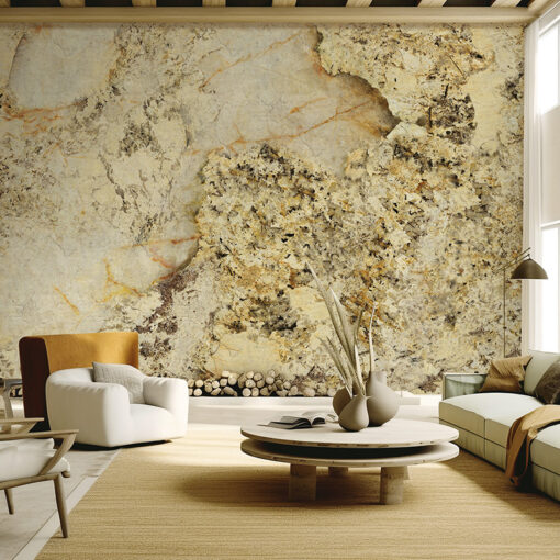 Fototapeta imitacja marmuru brązowa złota 85652 Decor & Decori Carrara Best