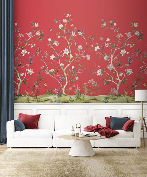 Fototapeta Wallquest Daisy Bennett Mural Collection DB30501M kwiaty Chinoiserie Magnolia Mural