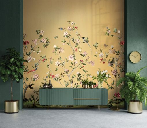 Fototapeta Wallquest Daisy Bennett Mural Collection DB33603M Chinoiserie Magnolia Mural kwiaty glamour