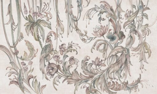 Tapeta klasyczna kwiaty pawie Walltime Magnifico 1511w2